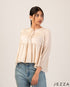 Playful Layers: Tie-Up Trim Crop Top 71383